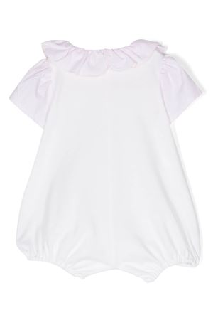 Body in cotone bianco e rosa chiaro LA STUPENDERIA KIDS | TBTT54R88.